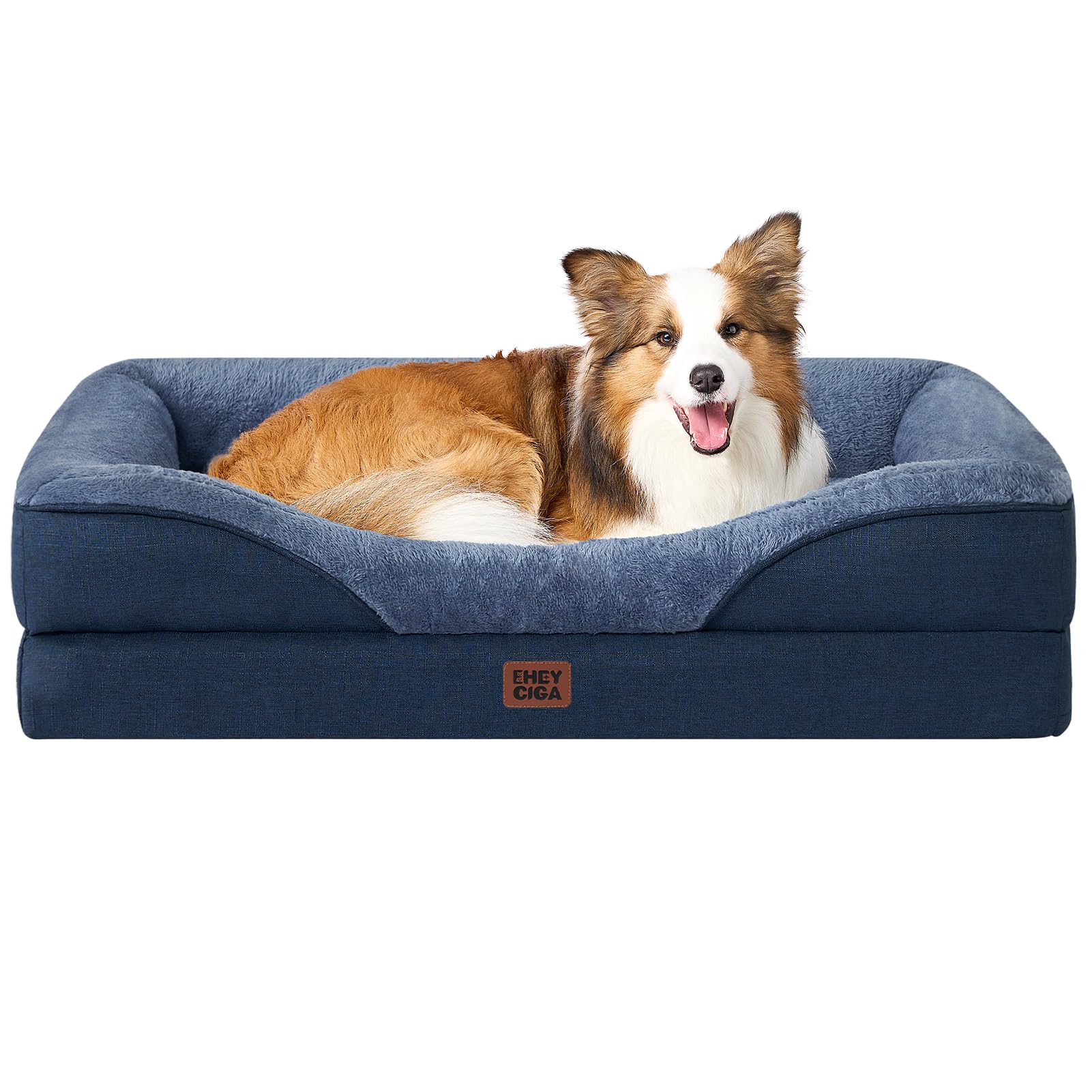 Cama De Cachorro Eheyciga Memory Foam Para Cães Grandes Com Forro Impermeável