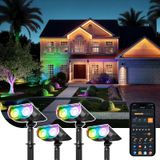 Pacote Com 4 Luzes Solares Linkind Sl5c Que Mudam De Cor