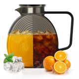 Jarra De Vidro Warmsimple 2,3 L Com Tampa Para Geladeira Quente/fria Bev