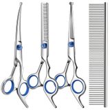 Kit De Tesouras Para Cuidar De Cães Saccison Professional 4 Em 1