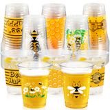 Copos Descartáveis Cuploov Honey Bee 350ml (100 Unidades)