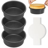 Conjunto De Formas De Bolo Hongbake Antiaderente Redondas De 15 Cm Com Papel Vegetal