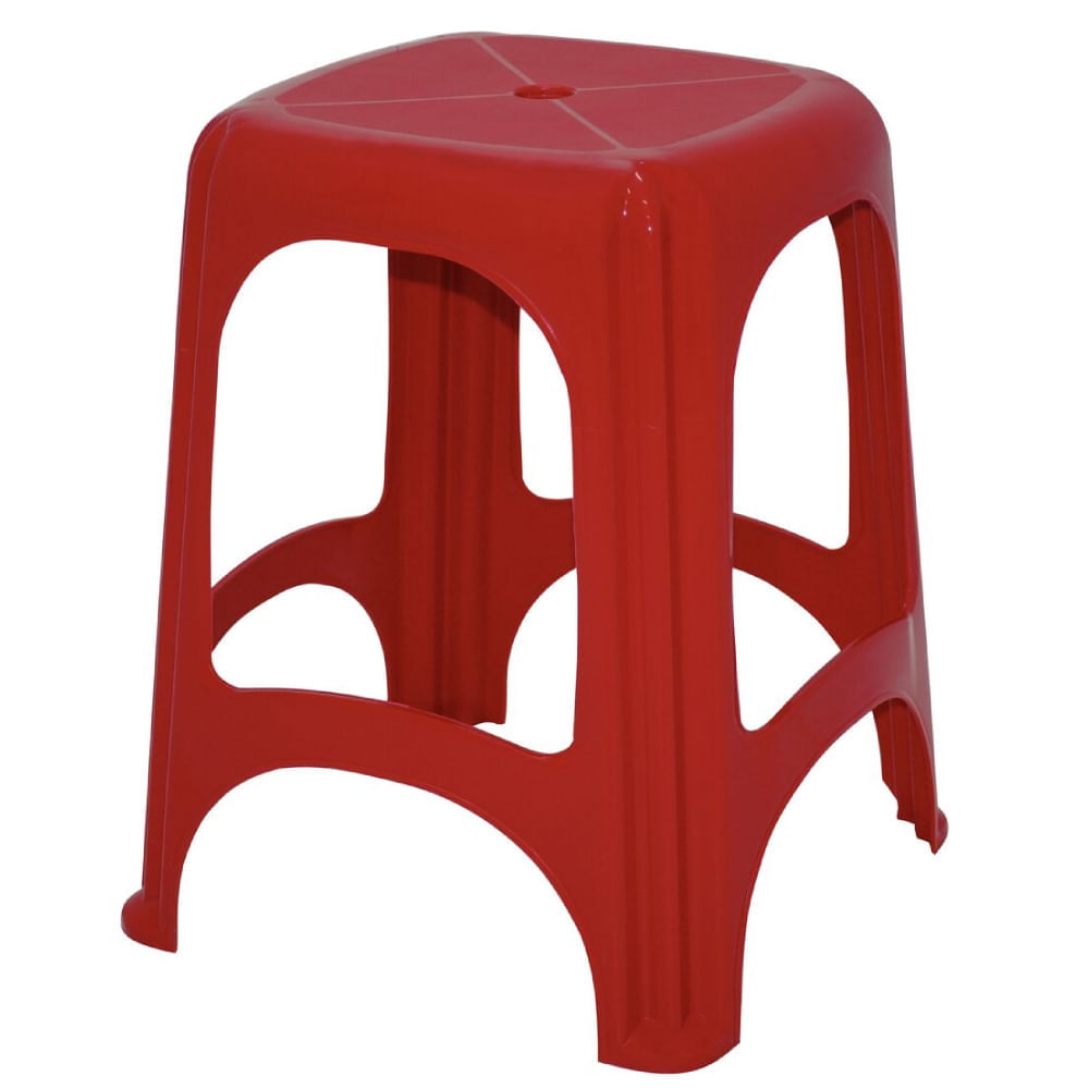 Banqueta Niterói Em Polietileno Vermelha - 92411040 - Tramontina Tramontina