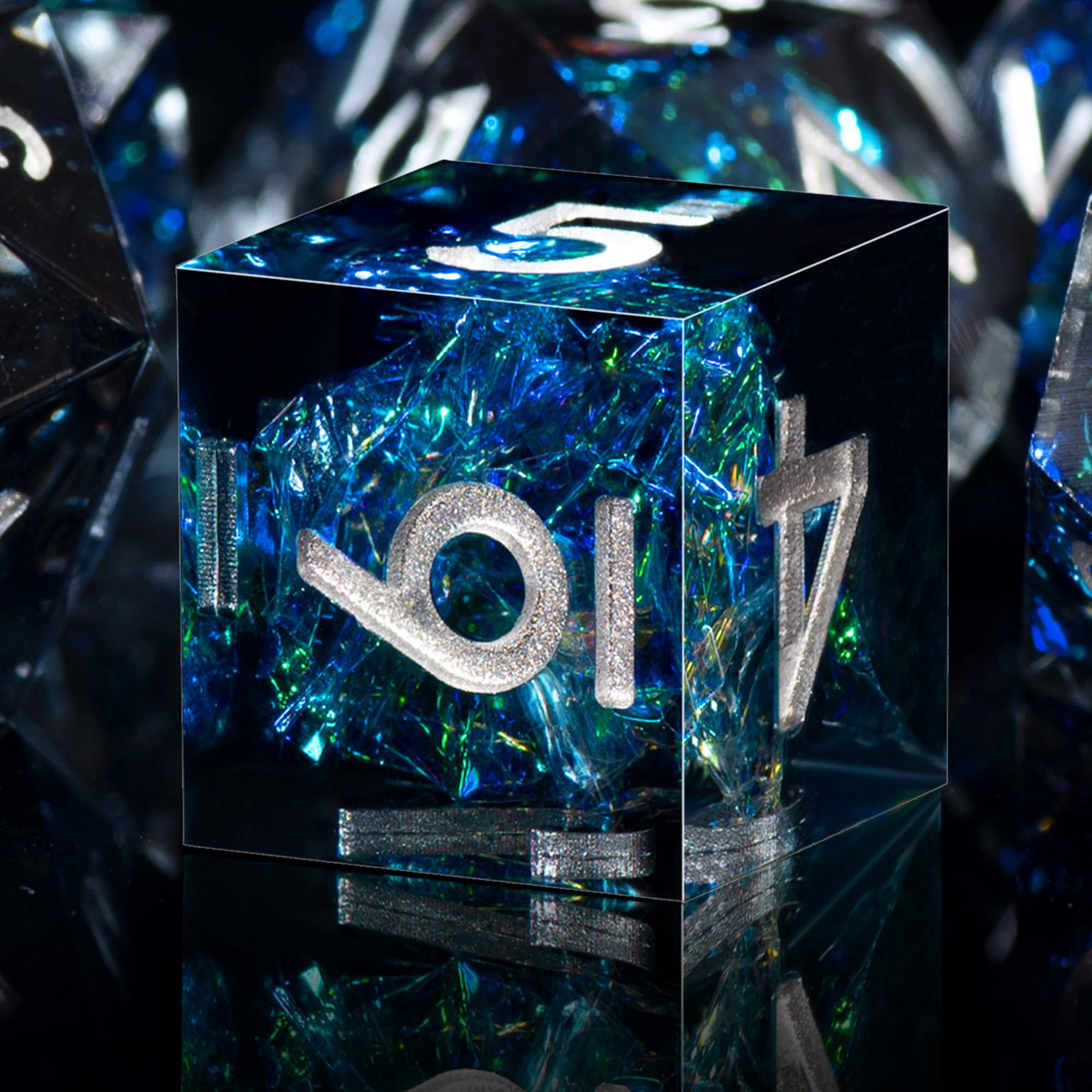 Conjunto De Dados Austor 7-die Dnd Feito À Mão Polyhedral Dungeons Dragons