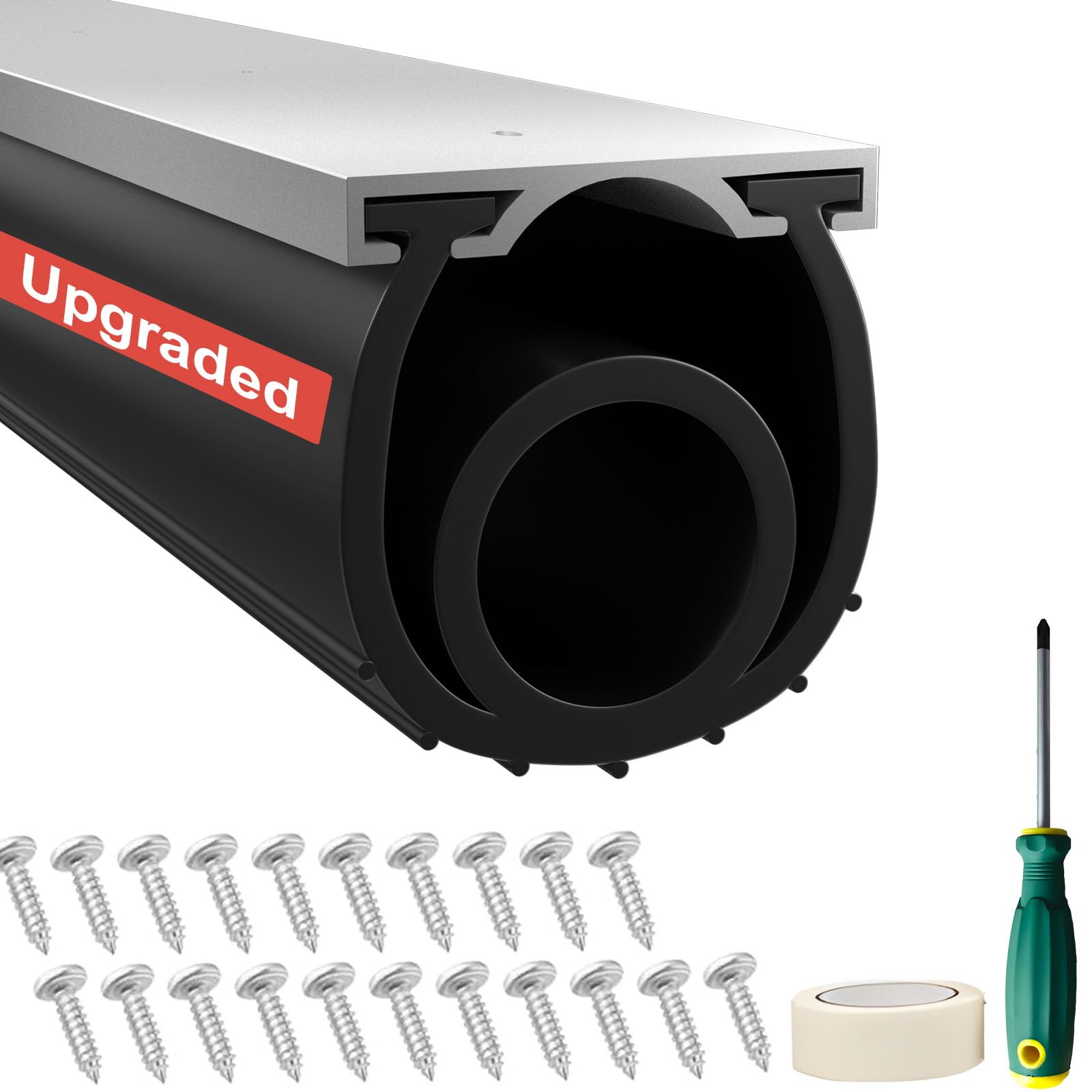 Porta De Garagem Seals Bottom Rubber Jobon 18 Pés Com Trilho De Alumínio