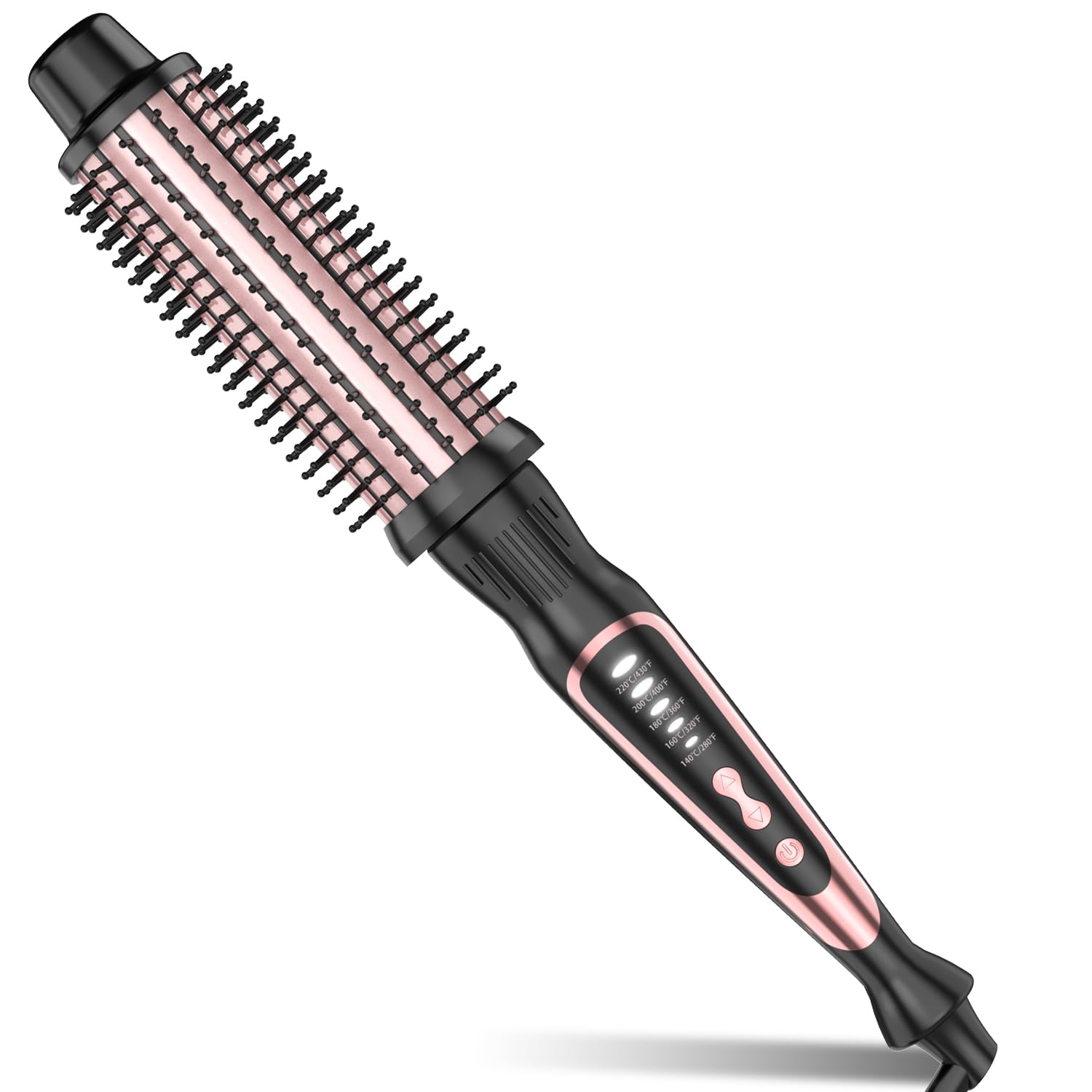 Escova Redonda Aquecida Denvek Ceramic Tourmaline Ion Rose Gold