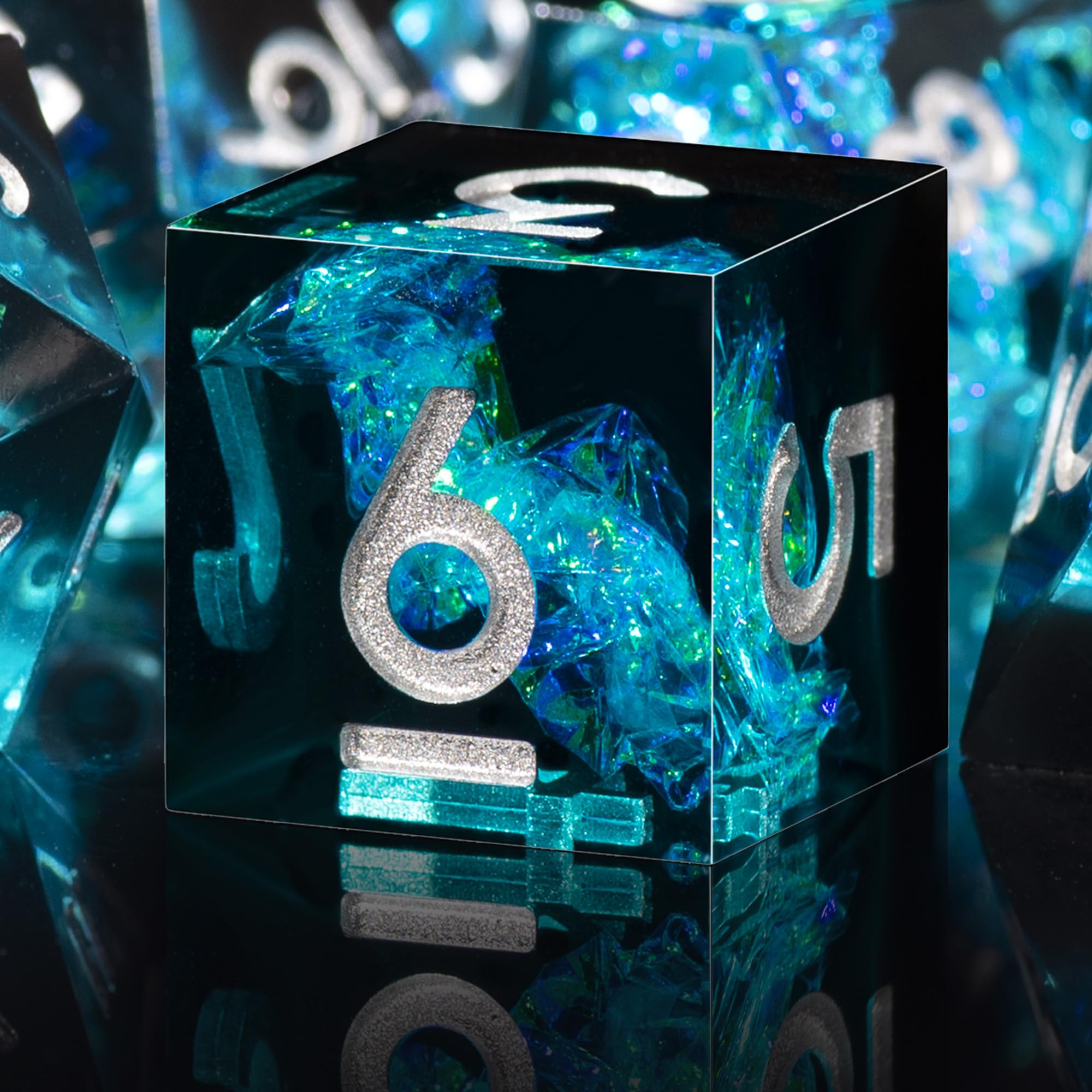 Conjunto De Dados Austor 7-die Dnd Feito À Mão Sharp Edge Para Rpg De D&amp;d