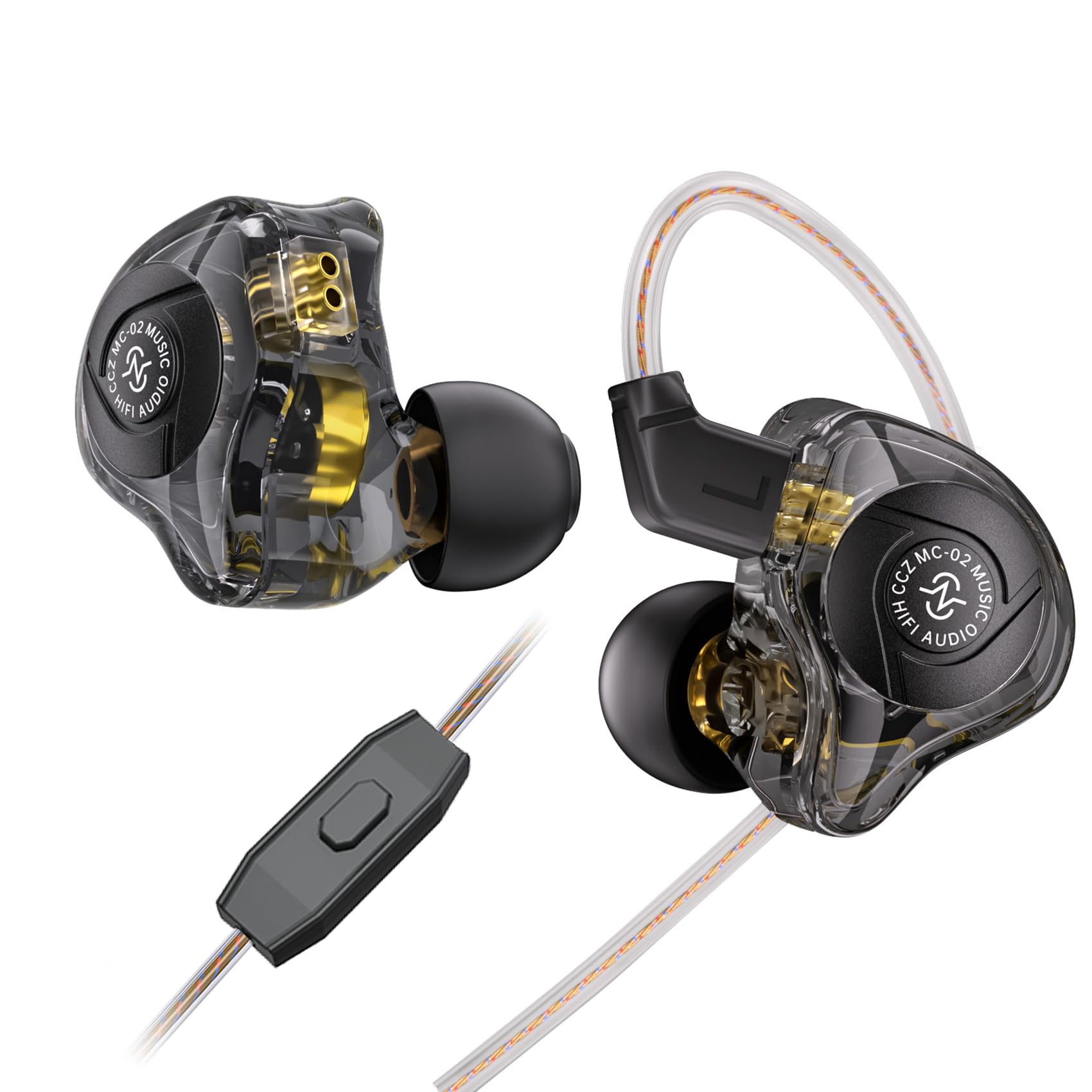 Fones De Ouvido Para Jogos Ccz Mc02 Aura Hifi In-ear Com Fio E Microfone Preto