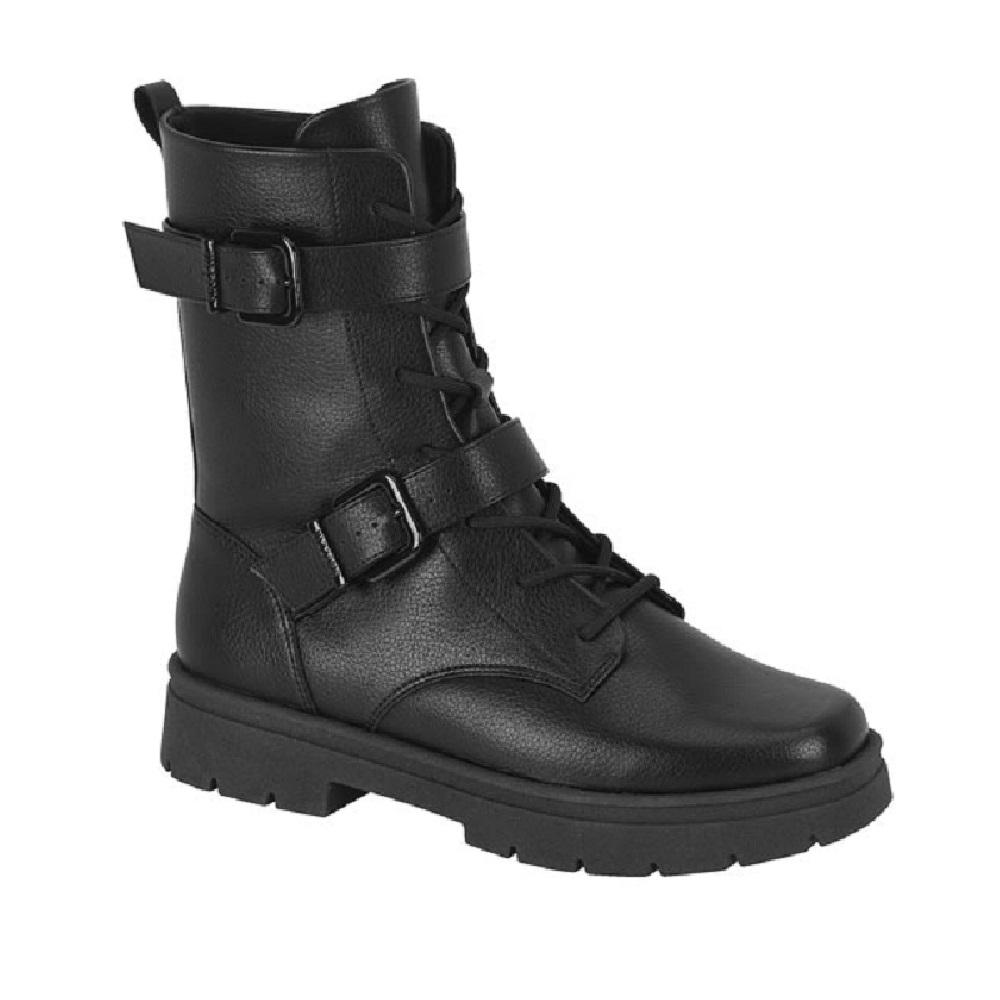 Bota Vizzano Cano Medio Tratorado Ref 3101.102.23572 Preto 038