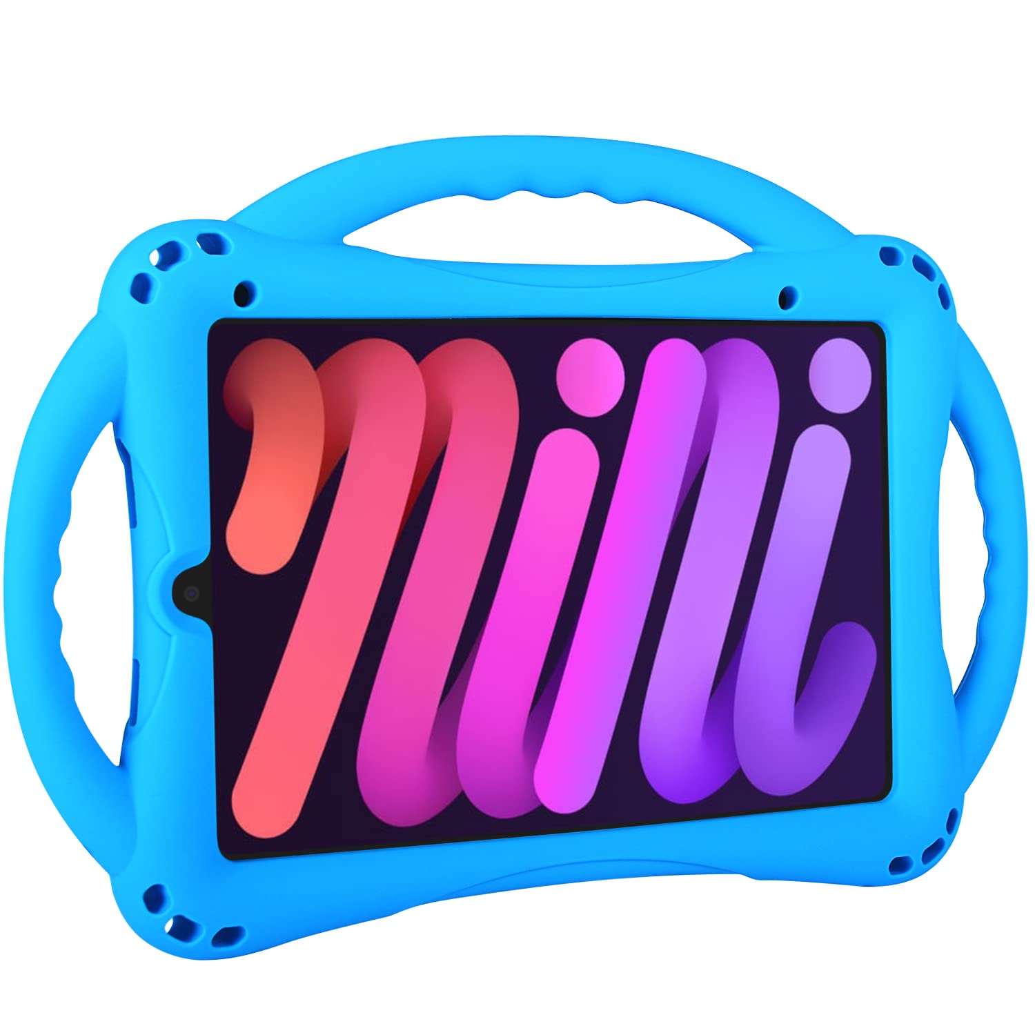 Capa Infantil Para Ipad Mini Topesct À Prova De Choque, Azul De Silicone