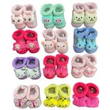 Kit Com 12 Sapatinhos Para Bebês Meias Recém Nascido Meninas