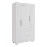 Guarda-roupa Infantil Argentina 4 Portas 2 Gavetas Linhamobília Branco