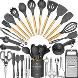 Conjunto De Utensílios De Cozinha Umite Chef Silicone 34 Unidades Com Ralador