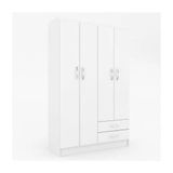 Guarda-roupa Infantil Atalaia 4 Portas 2 Gavetas Branco