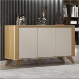 Buffet 3 Portas 2 Prateleira Pampulha Valdemoveis Cinamomo/off White