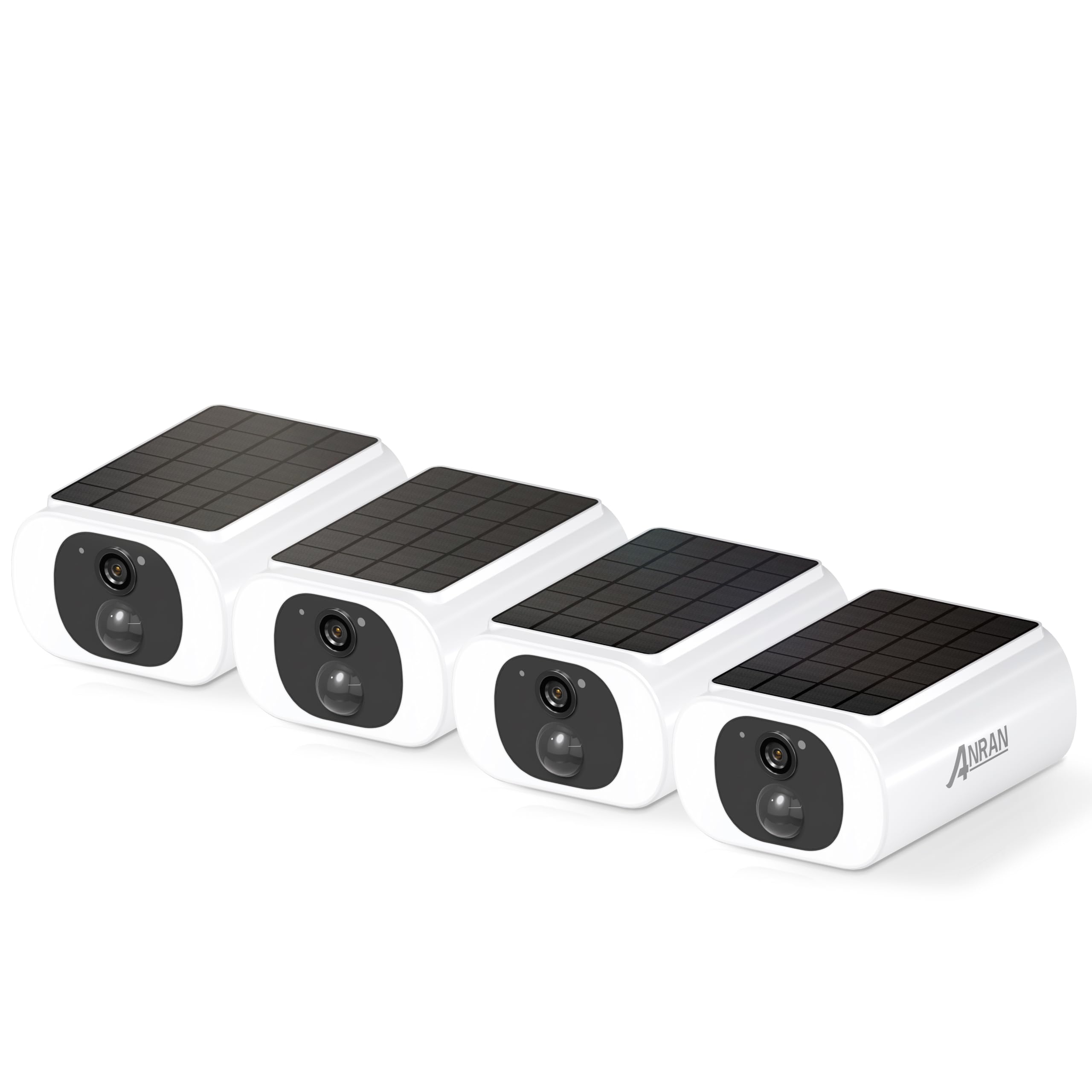 Câmeras De Segurança Anran 2k, Pacote Com 4, Wi-fi Alimentado Por Energia Solar, Ao Ar Livre