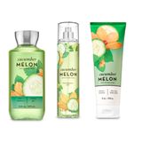 Pacote De 3 Peças De Pepino E Melão Da Perfume Bath &amp; Body Works