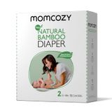 Fraldas Momcozy Descartáveis De Bambu Tamanho 2 Para Recém-nascido, Pacote Com 72
