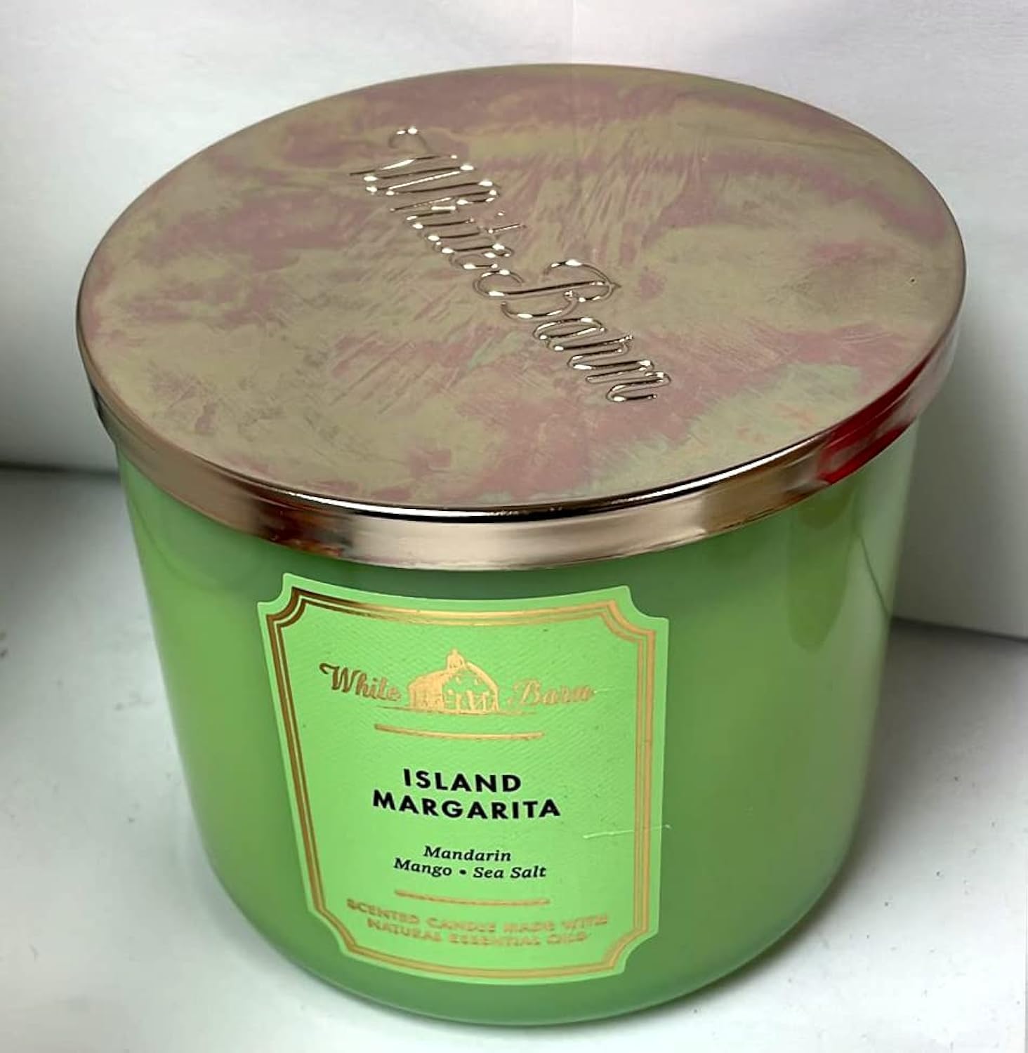 Candle Bath &amp; Body Works White Barn 3-wick Island Margarita