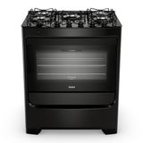 Fogão De Piso Consul 5 Bocas Cfs5vbeuna Acendimento Automático Mesa De Vidro Preto Bivolt