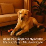 Cama Pet Suspensa 90x70cm Ferro Nylon De Alta Resistencia