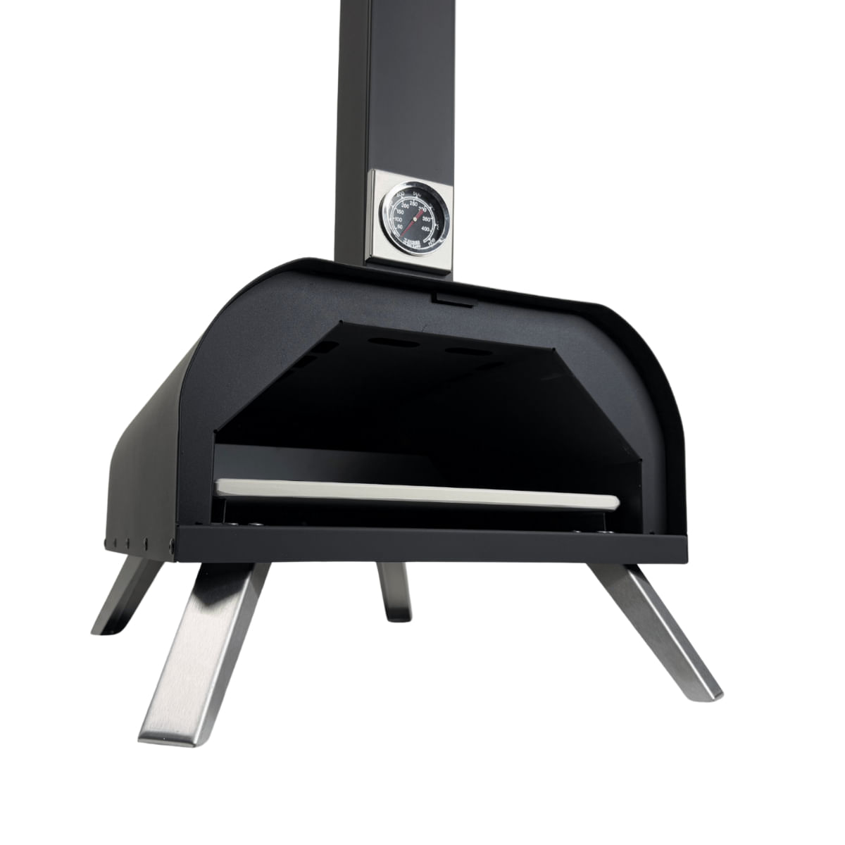 Forno A Carvão Para Pizza Broiler B Com Chaminé E Termômetro