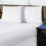 Jogo De Cama Lençol Queen Conforto Percal 300 Fios 3 Peças - Branco