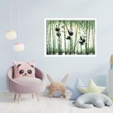 Quadro Decorativo Pandas Canavial - 50x70cm