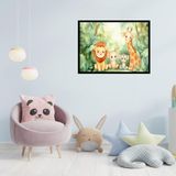 Quadro Decorativo Animais Baby Floresta - 50x70cm