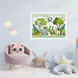 Quadro Decorativo Animais Floresta - 50x70cm