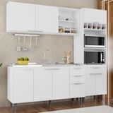 Armário De Cozinha Cp02 Com Pia 150cm Pérola Z34 Branco - Mpozenato