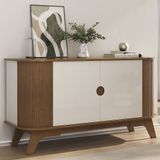 Buffet Aparador 140cm Sala 2 Portas Uther Cinamomo/off A09 - Mpozenato