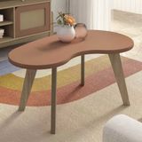 Mesa De Centro Orgânica 90cm Para Sala Cassia Terracota A09 - Mpozenato