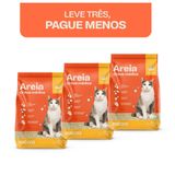 Areia Sanitária Meau Grãos Médios Para Gatos - 36 Kg (3 Unidadesde 12kg)
