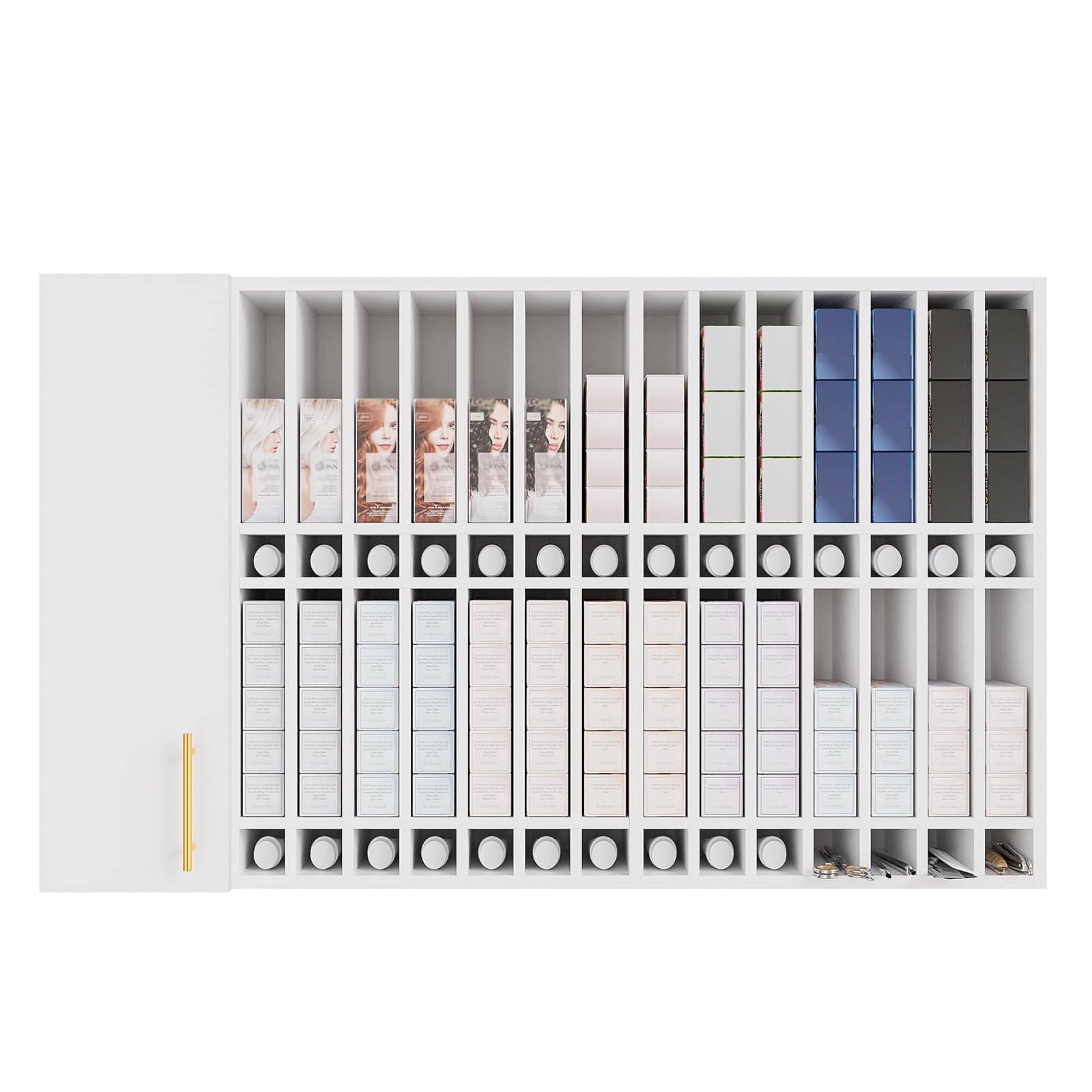 Rack Organizador De Cores De Cabelo Omysalon Professional Wall Mount