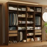 Guarda-roupa Closet 4 Gavetas 216 Cm Rustic Venus Madesa
