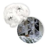 Kit 10 Teia De Aranha Decoração Para Halloween + 20 Aranhas