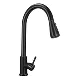 Torneira Gourmet Monocomando Premium Com Extensor Preta