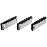 Pacote Harmonica Hohner Bluesband Pro 3p1501bx Em G, A E C