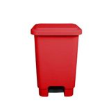 Lixeira 50l Retangular C- Pedal Vermelho Lar Plasticos 13248
