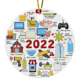 Pacote Com 5 Enfeites De Natal Com Impressão Superfina Para O Ano 2021-2022