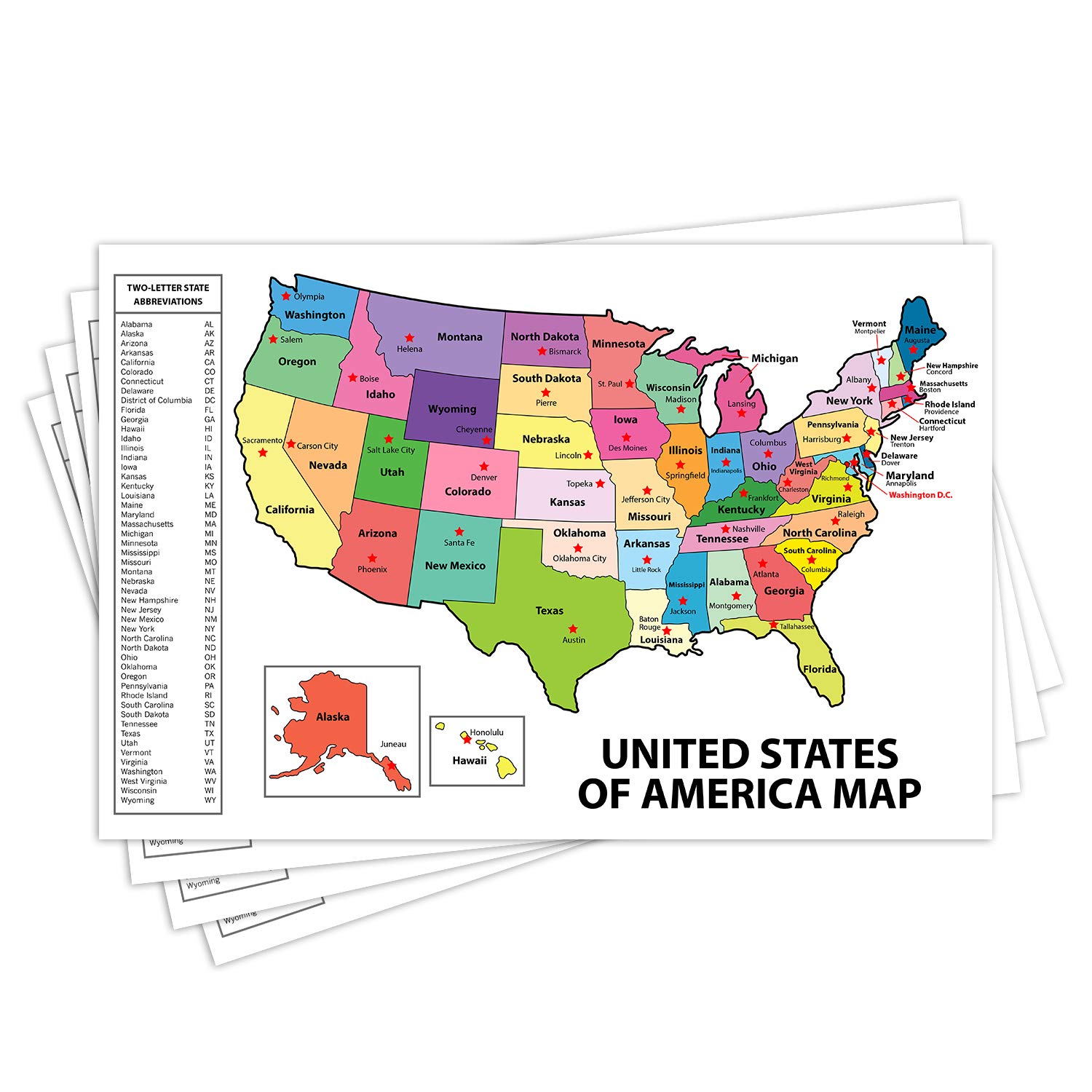 Map Poster S Superfine Printing Estados Unidos Eua 11x17