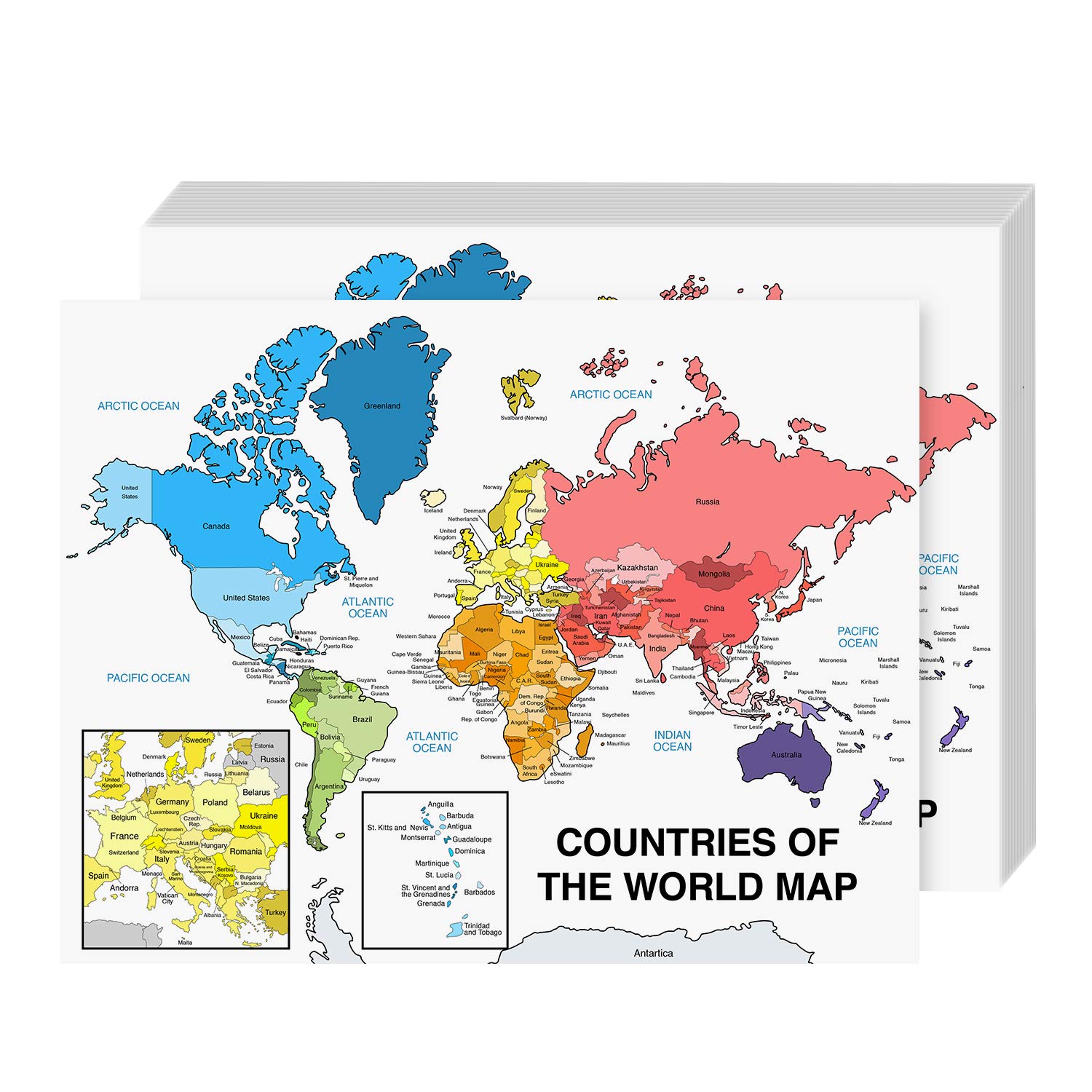 Poster S Superfine Printing Mapa Mundial Educacional 8,5x11"