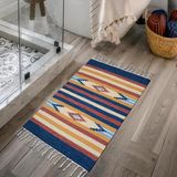 2 Tapete Banheiro Kilim Absorvente 100% Algodão 50 X 70 M01