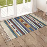 1 Tapete Capacho Kilim India 100% Algodão 50x70 M08