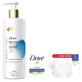 Kit Dove Sérum Corporal Pró-ceramidas 380ml + Sabonete Barra Original 90g - 6 Unidades