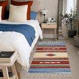 1 Tapete Quarto Kilim Algodão Beira Cama 60x90 M04