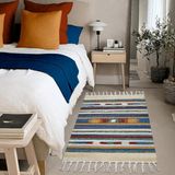 1 Tapete Quarto Kilim Algodão Beira Cama 60x90 M08