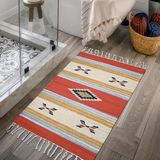 1 Tapete Banheiro Kilim Absorvente 100% Algodão 60 X 90 M07