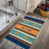 2 Tapete Banheiro Kilim Absorvente 100% Algodão 60 X 90 M03